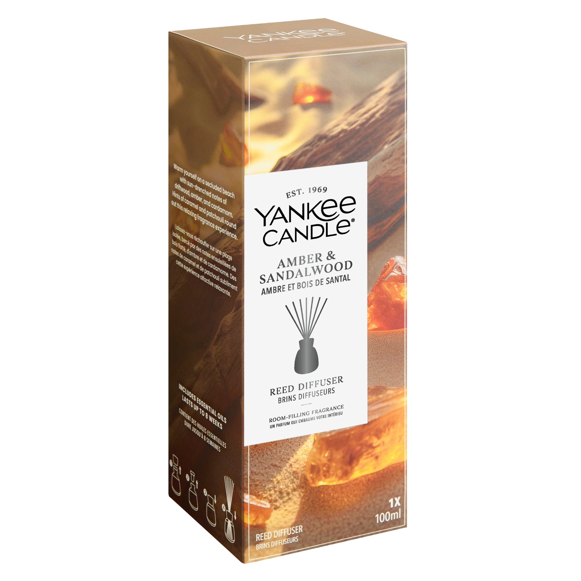 Amber & Sandalwood Geurstokjes 100 ml