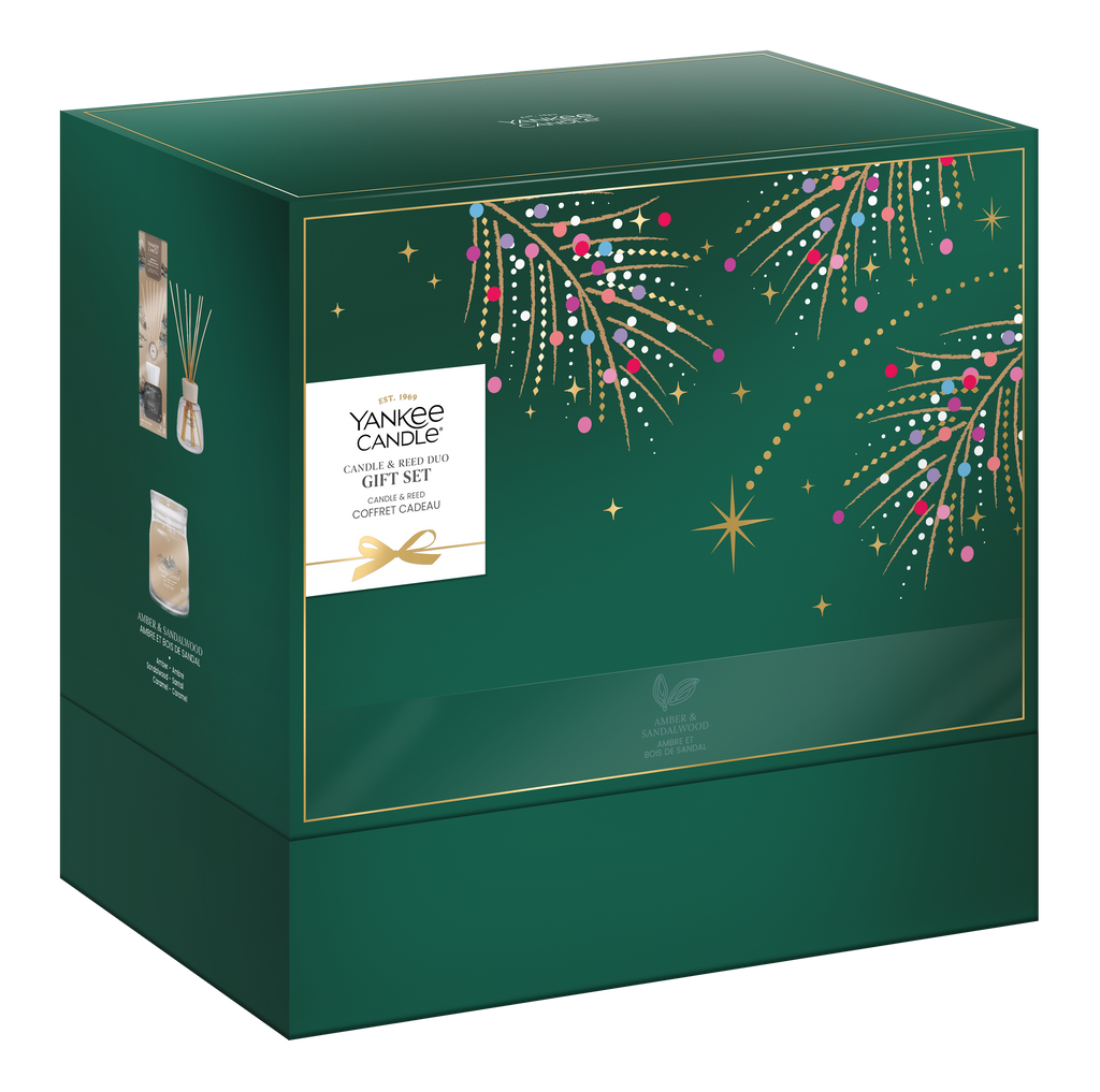 Coffret cadeau Gifted Moments - 1 bougie moyenne et bâtonnets diffuseurs