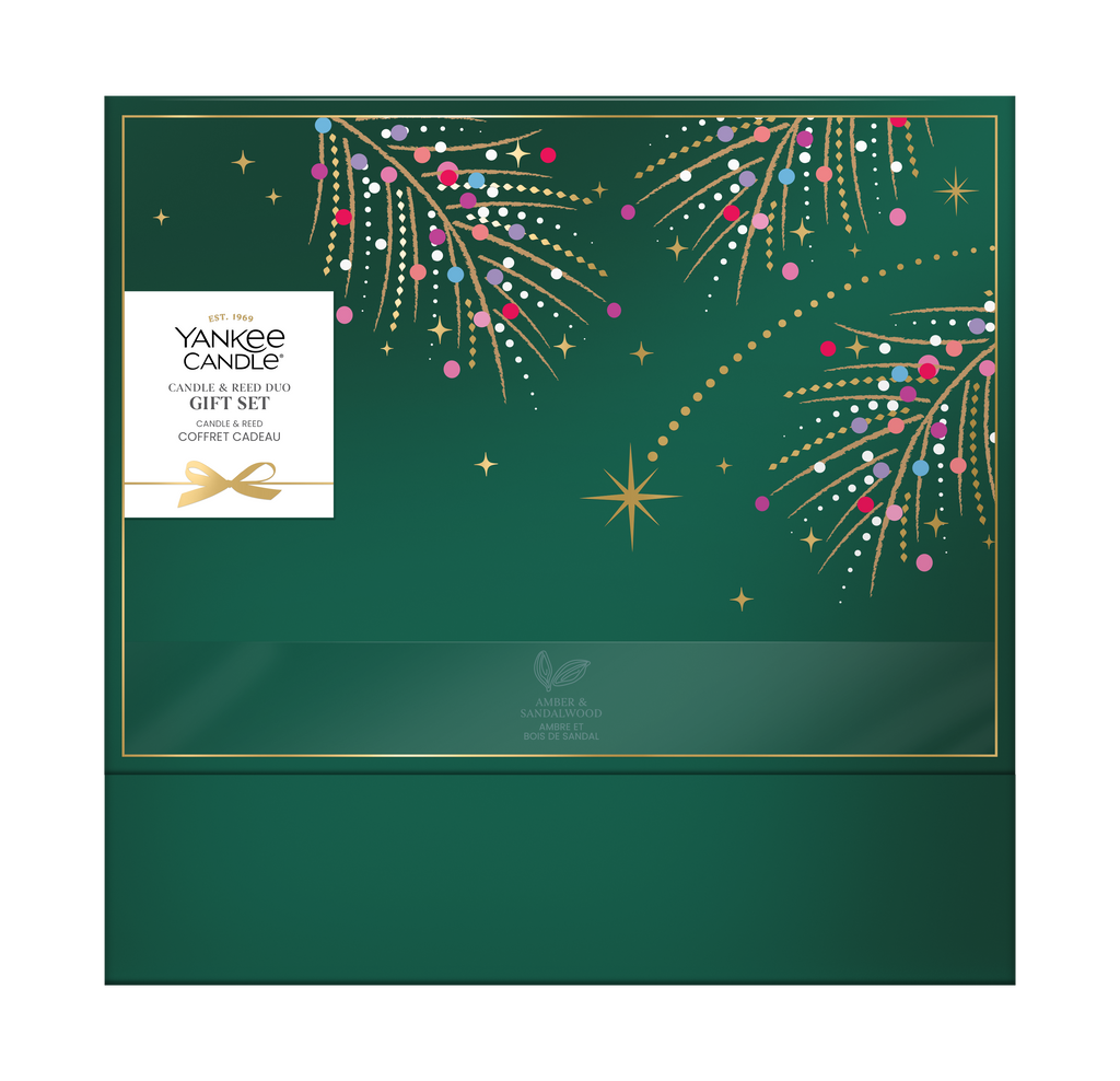 Coffret cadeau Gifted Moments - 1 bougie moyenne et bâtonnets diffuseurs