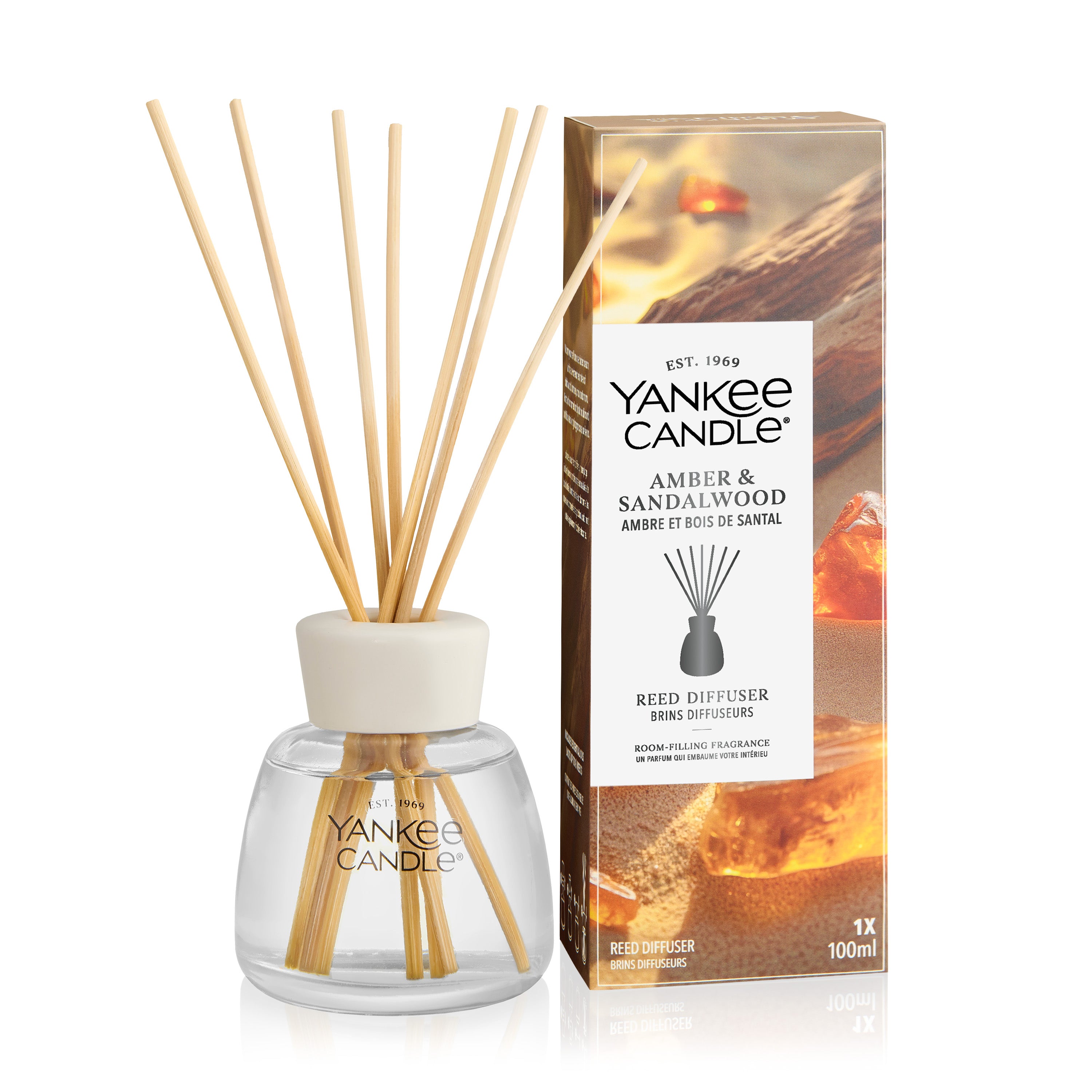 Amber & Sandalwood Geurstokjes 100 ml